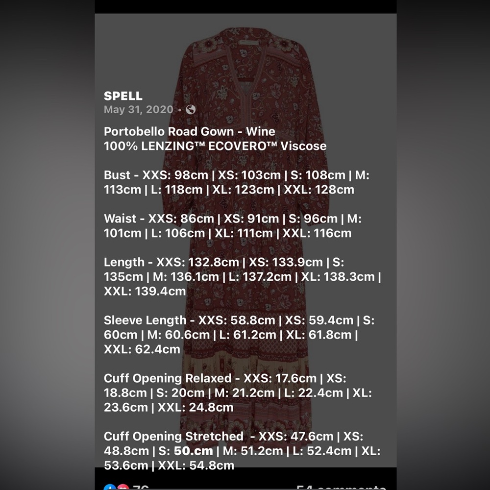 Spell & the Gypsy Portobello Gown Dress size XS New with Tags - Picture 13 of 14